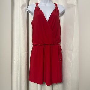 White House Black Market Women’s Red Romper Size 4